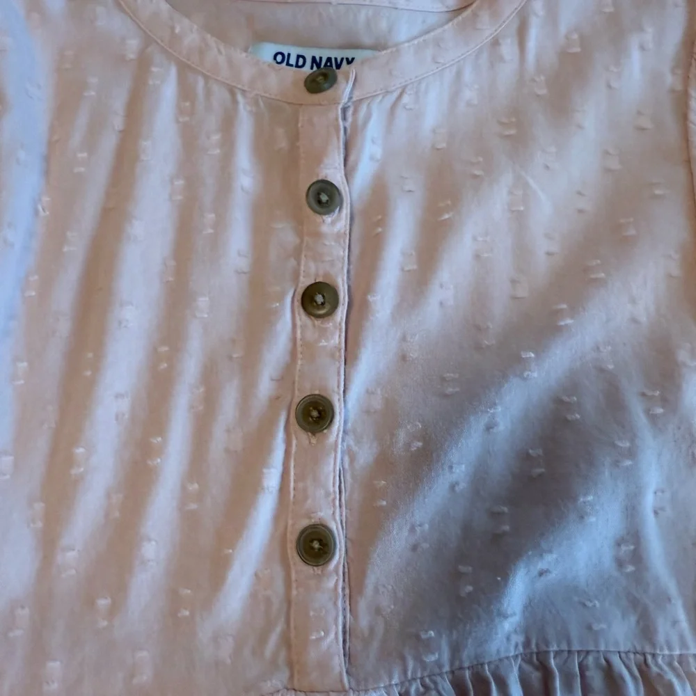 Old Navy Light Pink Kids Dress with Buttons